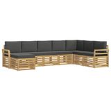 vidaXL Ensemble de canapés d'extérieur 8 pc Blanc et anthracite