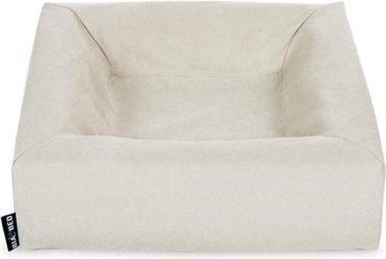 Bia Bed cotton overtrek hondenmand zand bia-60r 70x60x15 cm ovaal wit, beige