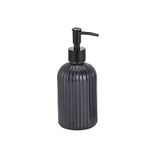 axentia zeepdispenser Tokio van glas, zwart mat, Ø ca. 7 cm, hoogte 19 cm