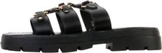 Super Mode He Valentine Joalice Sandalen Dames Zwart Platte Sandalen Maat 38