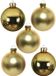 Decoris Kerstballen set - 10x stuks - goud - glas - 6 cm - glans/mat