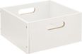 5five Opbergmand van hout - wit - 14 Liter - 31 x 31 x 15 cm