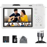 SZSMART digitale camera's SZSMART intrekbare W6 128 GB opslagruimte Wit