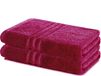 Lavea® Set de 2 serviettes de bain 70x140 cm 100% Coton – Doux et Absorbant – Bordeaux
