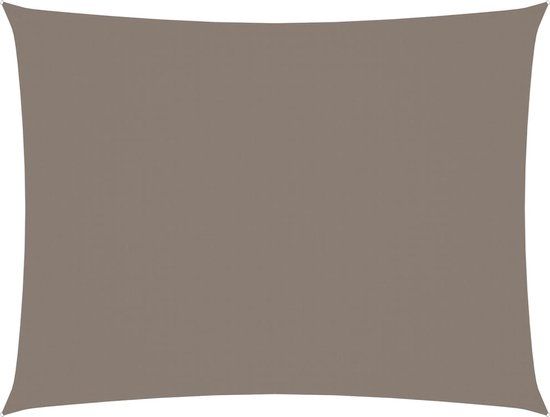 vidaXL Zonnescherm rechthoekig 3x4,5m Taupe Polyester Waterafstotend UV-bescherming