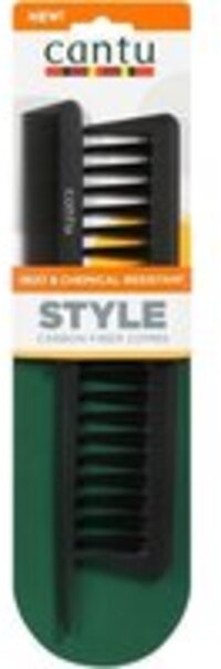 Cantu Style Carbon Fibre Combs - Black - 2 Pieces