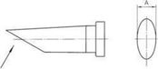 Weller LT-BB Soldeerpunt Ronde vorm, lang, afgeschuind Grootte soldeerpunt 2.4 mm Inhoud: 1 stuk(s)