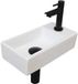 INK - Fonteinpack Porselein Rechts incl. Fonteinkraan - Design Sifon - Design Plug en Montageset - 360x180x90 Mm - Glans Wit/mat Zwart