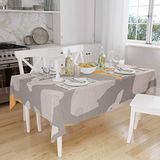 Bonamaison Tafelkleed, Anti-Mold, Sneldrogend, Waterdicht, 100% Polyester Tafellaken, Willekeurig patroon, 140 x 160 Cm - Ontworpen en Vervaardigd in Turkije