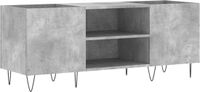 vidaXL Meuble de rangement 121x38x48 cm bois de particules gris béton