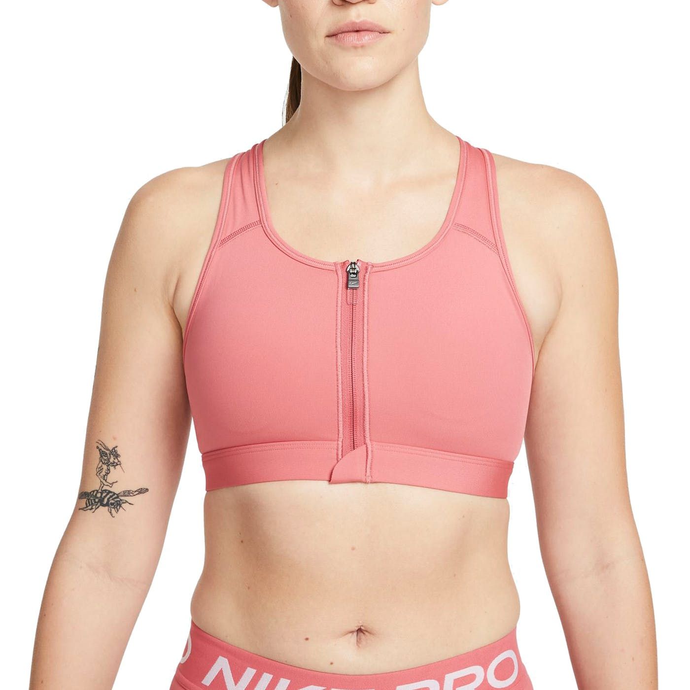 Nike Dri-FIT Swoosh Zip-Front Bra - Dames