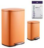 Poubelle à fermeture douce, 50 litres + 5 litres, tarte aux carottes