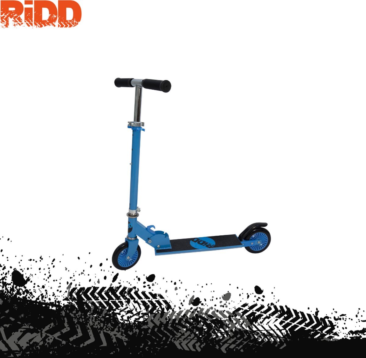 RiDD Foldable Kids Scooter - Foldable Scooter - Opvouwbare Step - ABEC-7 - Vanaf 5 jaar - 125 mm PU Wheels - Voetrem - Blue - Blauw