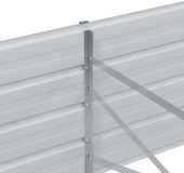 vidaXL Verhoogde plantenbak licht bruin 600 x 80 x 45 cm staal