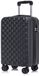 YONSLY Sac cabine - 55cm - 40 L - Serrure à combinaison - Roues pivotantes à 360° - Noir