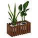 Furinno Houten lamellenstijl bloembak hout, natuurlijk, 63 (B) x 30,2 (H) x 30,5 (D) cm