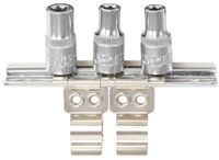 KS Tools 911.1180-3 1/4" clipprofiel met houder voor 3 doppen
