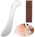 Merkloos Gua Sha massagetool - Fasciaschraper - Roestvrij staal - 18 x 4 cm - Met opbergtas
