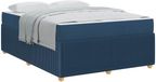vidaXL Cadre de lit Tissu Bleu 160 x 200 cm