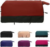 vidaXL Paardendeken Bordeauxrood en Zwart 115 cm Polyester