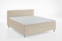 Atlantic Home Collection Boksbed inclusief rooster en H3 binnenveringmatras, hout, crème, 180 x 200 cm
