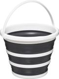 5five Emmer - opvouwbaar - wit-grijs - 10 L - 32 x 24 cm