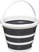 5five Emmer - opvouwbaar - wit-grijs - 10 L - 32 x 24 cm