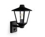 Philips Hue Philips Kinno Wandlamp - Buitenlamp - Bewegingssensor - Zwart - E27 fitting - Maximaal 25W - Weerbestendig; IP44