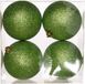 Cosy & Trendy Jolly Apple Green Glitter kerstballen - 16x - Dia 10 cm - appelgroen - kunststof - glitter - onbreekbaar