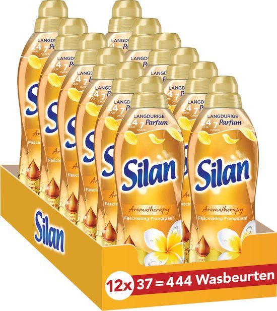 Silan Aroma Therapy Fascinating Frangipani Wasverzachter - Voordeelverpakking - 12 x 37 wasbeurten