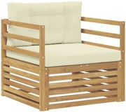 vidaXL Buitensofa Wit en crèmekleurig