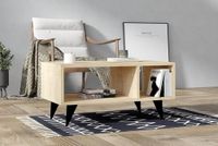 Hanah Home Sapphire Koffietafel, 80 x 50 x 40 cm, 100% melamine gecoat deeltjesbord, 18 mm dik, stijlvol en functioneel design voor moderne woonruimtes