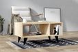 Hanah Home Sapphire Koffietafel, 80 x 50 x 40 cm, 100% melamine gecoat deeltjesbord, 18 mm dik, stijlvol en functioneel design voor moderne woonruimtes