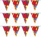 Folat Vlaggenlijn 40 jaar - Set van 4x stuks - 10 meter - plastic - leeftijd versiering - 40e verjaardag - Feestartikelen/versiering