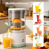 Presse-agrumes électrique, fonctionne sur piles, centrifugeuse pour oranges, citrons et pamplemousses, adapté pour les voyages, le camping, la voiture et la cuisine, compact, léger et portable, plastique, vert