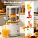 Presse-agrumes électrique, fonctionne sur piles, centrifugeuse pour oranges, citrons et pamplemousses, adapté pour les voyages, le camping, la voiture et la cuisine, compact, léger et portable, plastique, vert