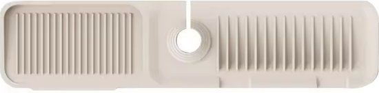 Waterval XL Siliconen Mat voor Keukenkraan - Crèmewit 61CM