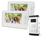 Merkloos Video deurbel bedraad - 7 inch monitor - Nachtzicht - Twee monitoren