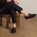 Manfield Heren Zwarte Leren Loafers Maat 42