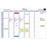 Exacompta - ref. 57150E - 1 magnetisch jaarplanner - teksten in het Frans - droog wisbaar - geleverd met alle nodige toebehoren - Afmetingen: 90 x 59 cm - kleur wit