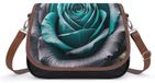 Sac bandoulière pour femmes avec imprimé de roses et sangle réglable