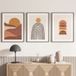 Boho Lot de 3 affiches / posters triptyque - 21x29,7 cm (cadres non fournis) - Bordure noire et blanche