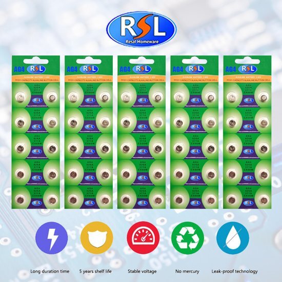 Resal Homeware RSL AG4 Lithium Batterijen 30 Stuks Voordeelverpakking