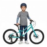 ATTABO Ease Kinderfiets, 20 inch, voor kinderen van 6 tot 9 jaar, licht aluminium frame, 7 versnellingen, hydraulische schijfremmen