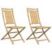 VidaXL Tuinstoel Terras Bamboo 2 stuks 46x66x99 cm