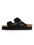 Bayton Japet Pantoufles gris clair / noir