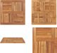 vidaXL Tafelblad vierkant 80x80x2,5 cm massief teakhout