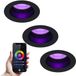 HOFTRONIC SMART Set van 3 Mari Smart Inbouwspots Verdiept Zwart RGBWW GU10 345 Lumen Wifi