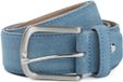 Suitable Riem Suède Leer Blauw - Maat 95 - Heren leren broekriem / broeksriem - Ceintuur - Riem casual