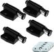 Holland Connections Magnétique Push to Open Touch Latch Catch Demper pour Armoire Armoire Tiroir Noir - Set de 4